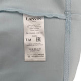 ランバン LANVIN デザイン刺繡Tシャツ ブルー コットン メンズ 半袖Ｔシャツ