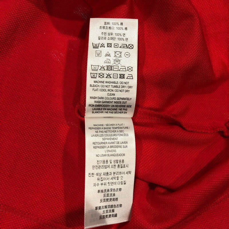 バーバリーロンドン BURBERRY LONDON ロゴ刺繍ポロシャツ 8078089 レッド コットン メンズ ポロシャツ
