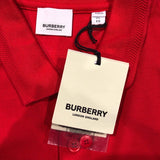 バーバリーロンドン BURBERRY LONDON ロゴ刺繍ポロシャツ 8078089 レッド コットン メンズ ポロシャツ
