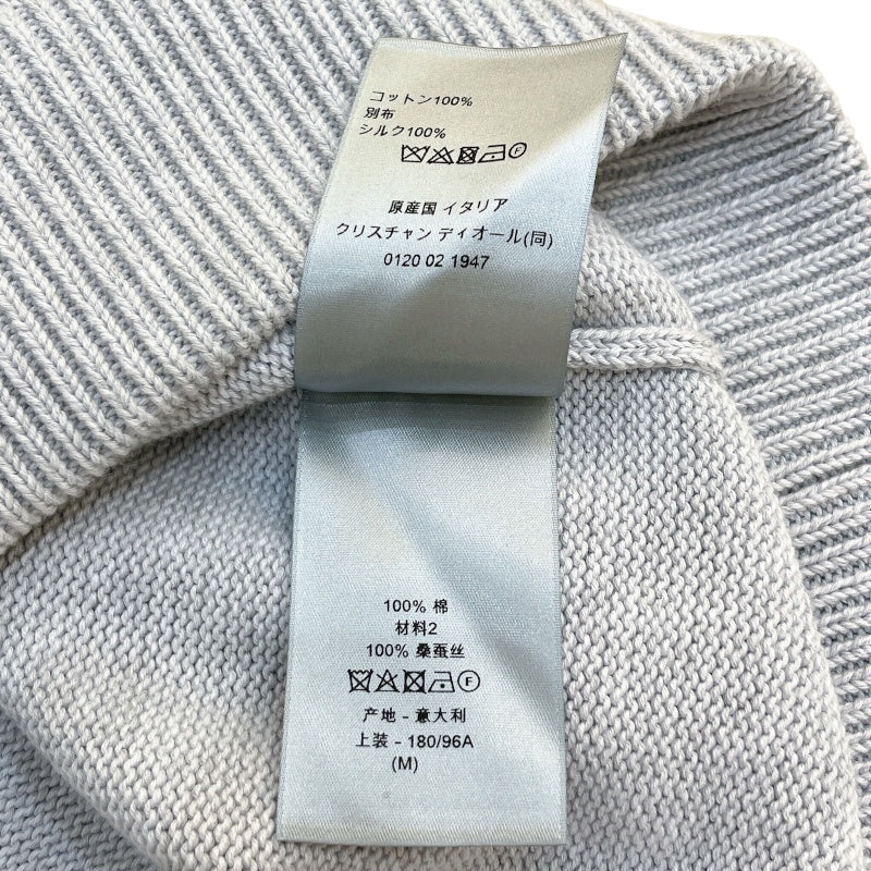クリスチャン・ディオール Christian Dior オブリークラインニットセーター 113M638AT187 グレー コットン メンズ セーター