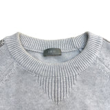 クリスチャン・ディオール Christian Dior オブリークラインニットセーター 113M638AT187 グレー コットン メンズ セーター
