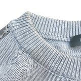 クリスチャン・ディオール Christian Dior オブリークラインニットセーター 113M638AT187 グレー コットン メンズ セーター