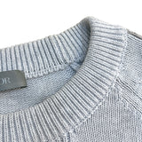 クリスチャン・ディオール Christian Dior オブリークラインニットセーター 113M638AT187 グレー コットン メンズ セーター