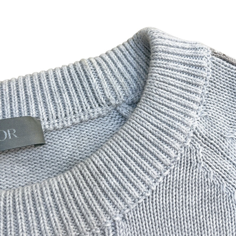 クリスチャン・ディオール Christian Dior オブリークラインニットセーター 113M638AT187 グレー コットン メンズ セーター