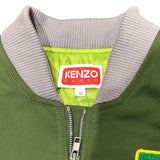ケンゾー KENZO ロゴワッペンボンバージャケット FC65BL1279OC カーキ ポリエステル メンズ スタジャン