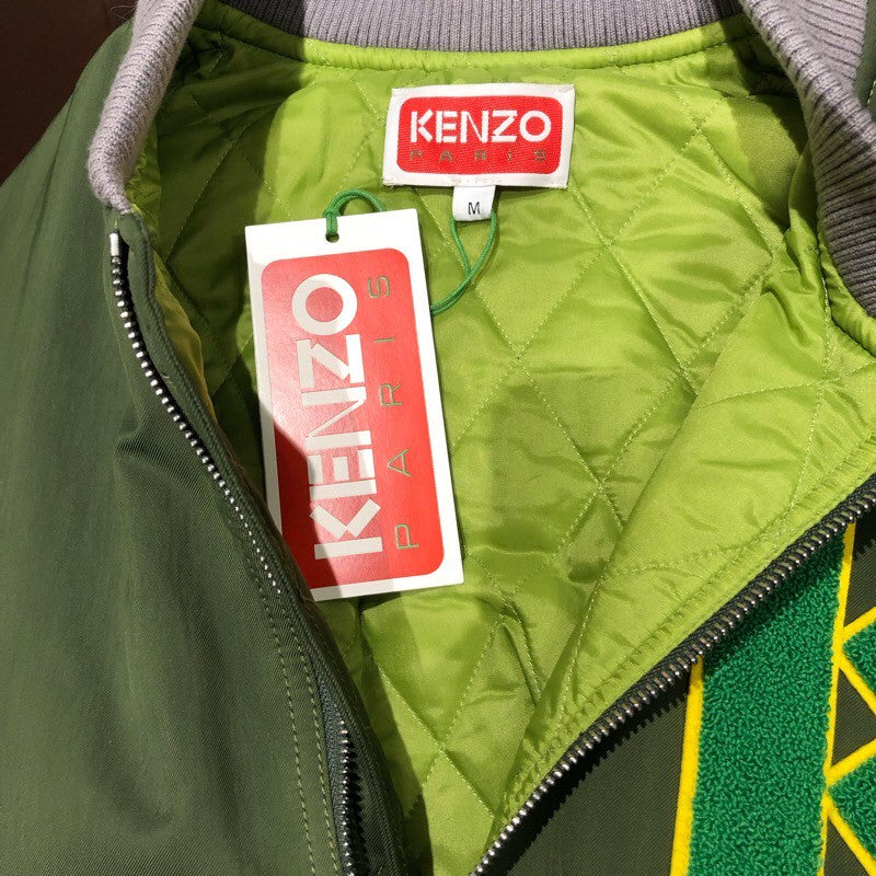 ケンゾー KENZO ロゴワッペンボンバージャケット FC65BL1279OC カーキ ポリエステル メンズ スタジャン