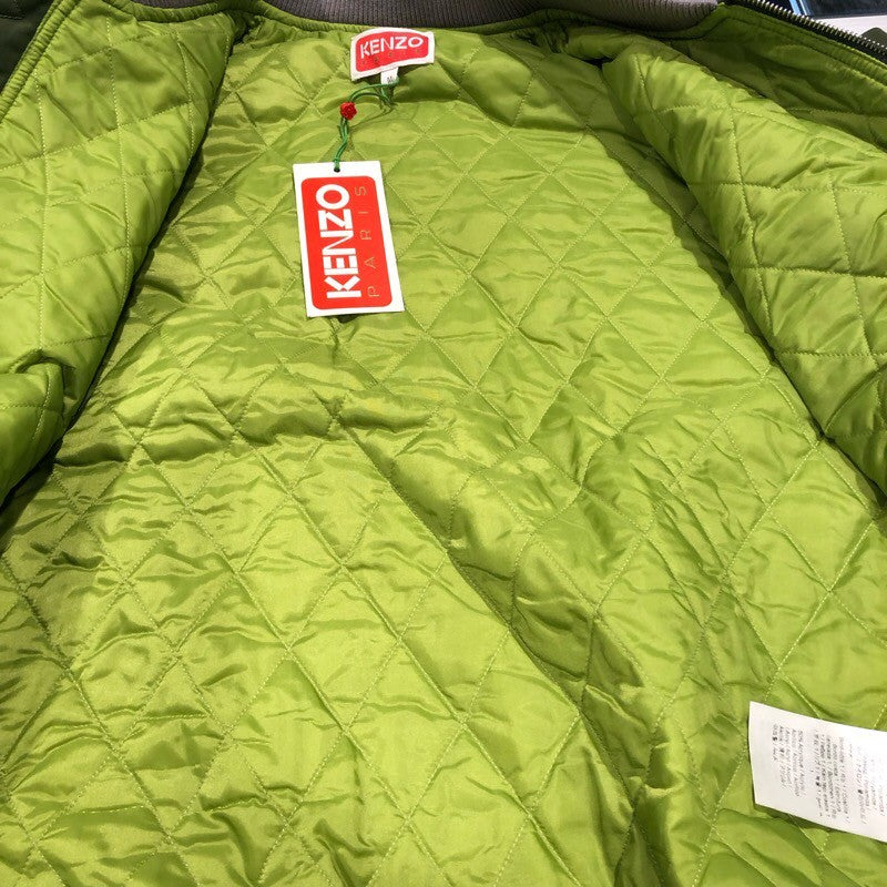 ケンゾー KENZO ロゴワッペンボンバージャケット FC65BL1279OC カーキ ポリエステル メンズ スタジャン