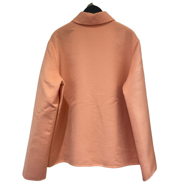 エルメス HERMES カシミヤジップショートコート 3E0134D1 ピンク カシミヤ レディース ステンカラーコート