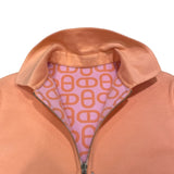 エルメス HERMES カシミヤジップショートコート 3E0134D1 ピンク カシミヤ レディース ステンカラーコート