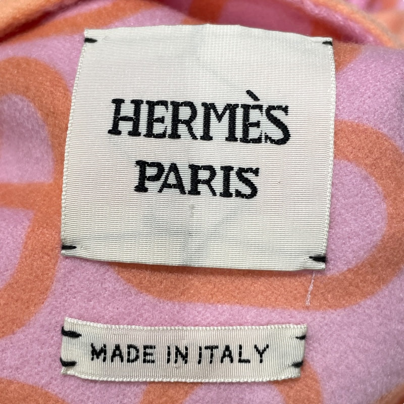 エルメス HERMES カシミヤジップショートコート 3E0134D1 ピンク カシミヤ レディース ステンカラーコート
