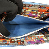 エルメス HERMES アザップロングシルクイン T刻 ブルーパラダイス エプソン レディース 長財布