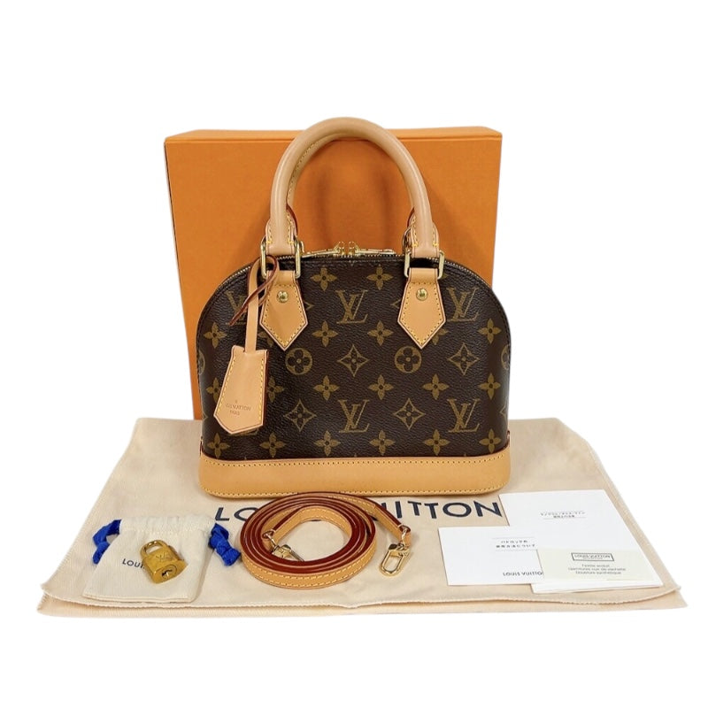 ルイ・ヴィトン LOUIS VUITTON アルマBB M53152 ブラウン　ゴールド金具 モノグラムキャンバス レディース ショルダーバッグ