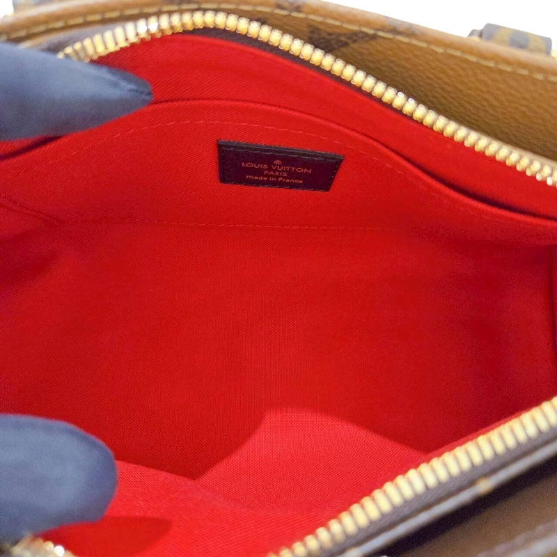 ルイ・ヴィトン LOUIS VUITTON オンザゴーEW M46653 ブラウン ゴールド金具 モノグラム・ジャイアント・リバース レディース トートバッグ