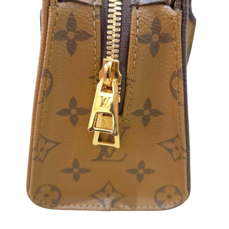 ルイ・ヴィトン LOUIS VUITTON オンザゴーEW M46653 ブラウン ゴールド金具 モノグラム・ジャイアント・リバース レディース トートバッグ