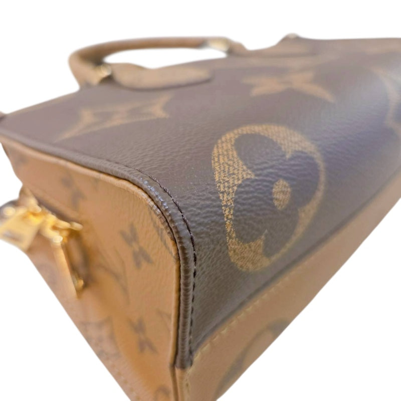 ルイ・ヴィトン LOUIS VUITTON オンザゴーEW M46653 ブラウン ゴールド金具 モノグラム・ジャイアント・リバース レディース トートバッグ