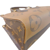 ルイ・ヴィトン LOUIS VUITTON オンザゴーEW M46653 ブラウン ゴールド金具 モノグラム・ジャイアント・リバース レディース トートバッグ