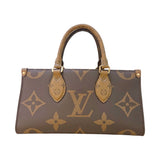 ルイ・ヴィトン LOUIS VUITTON オンザゴーEW M46653 ブラウン ゴールド金具 モノグラム・ジャイアント・リバース レディース トートバッグ