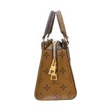 ルイ・ヴィトン LOUIS VUITTON オンザゴーEW M46653 ブラウン ゴールド金具 モノグラム・ジャイアント・リバース レディース トートバッグ