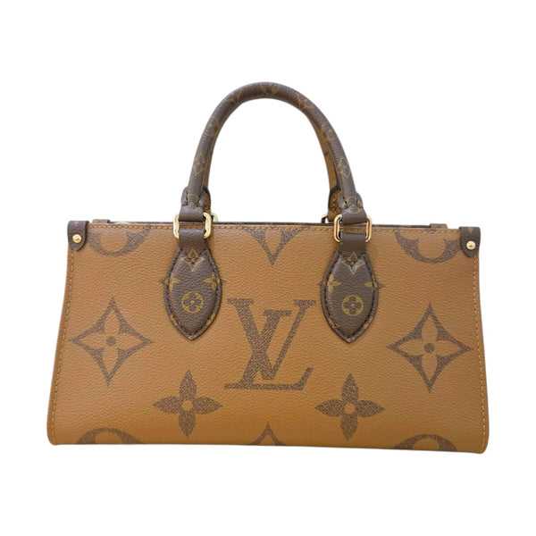 ルイ・ヴィトン LOUIS VUITTON オンザゴーEW M46653 ブラウン ゴールド金具 モノグラム・ジャイアント・リバース レディース トートバッグ
