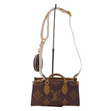 ルイ・ヴィトン LOUIS VUITTON オンザゴーEW M46653 ブラウン ゴールド金具 モノグラム・ジャイアント・リバース レディース トートバッグ