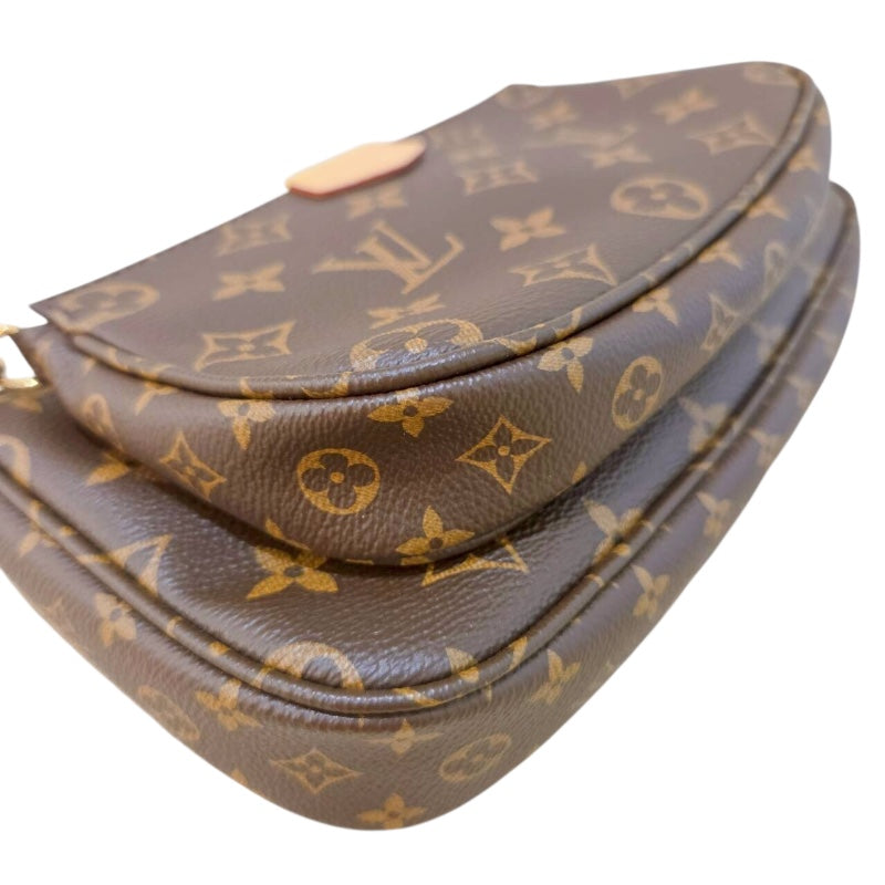 ルイ・ヴィトン LOUIS VUITTON ミュルティ・ポシェット・アクセソワール M44840 ブラウン　ピンク モノグラム レディース ショルダーバッグ