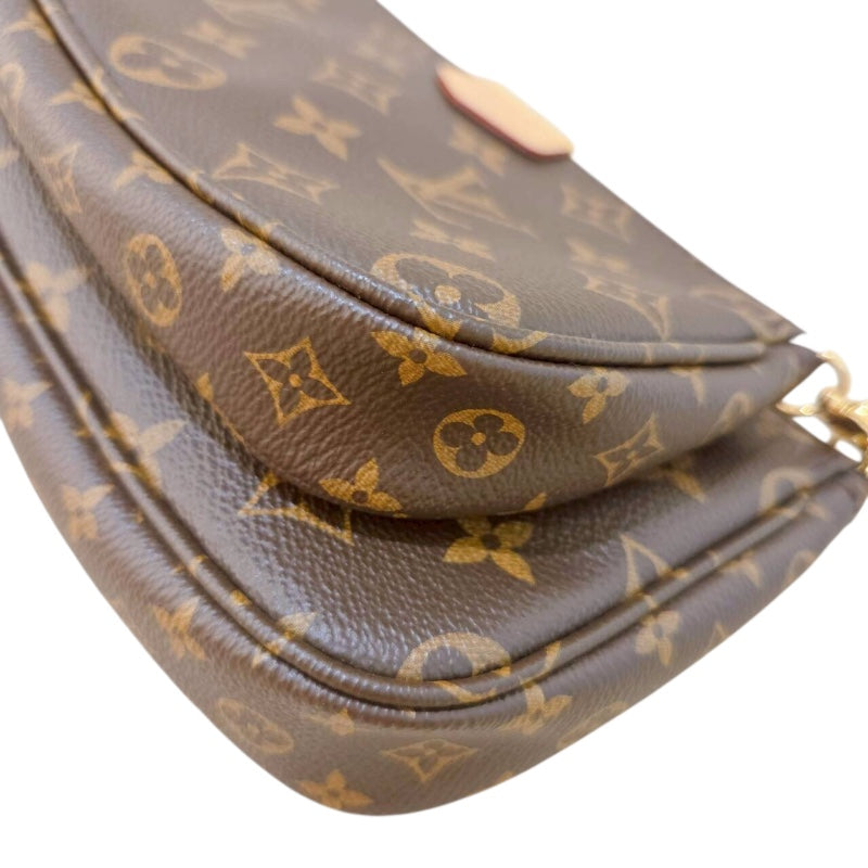 ルイ・ヴィトン LOUIS VUITTON ミュルティ・ポシェット・アクセソワール M44840 ブラウン　ピンク モノグラム レディース ショルダーバッグ