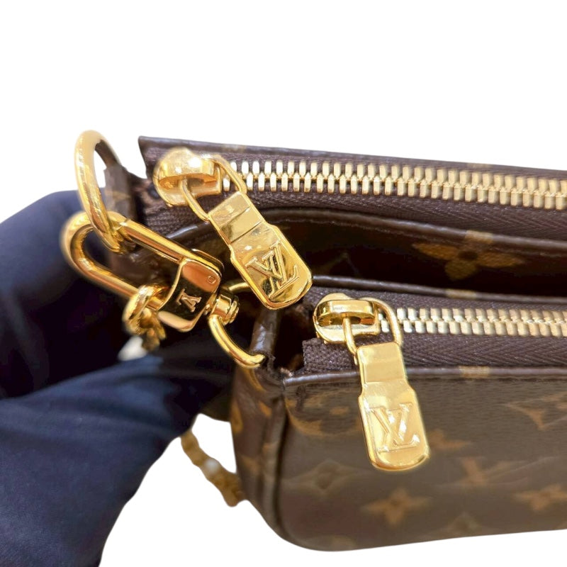 ルイ・ヴィトン LOUIS VUITTON ミュルティ・ポシェット・アクセソワール M44840 ブラウン　ピンク モノグラム レディース ショルダーバッグ