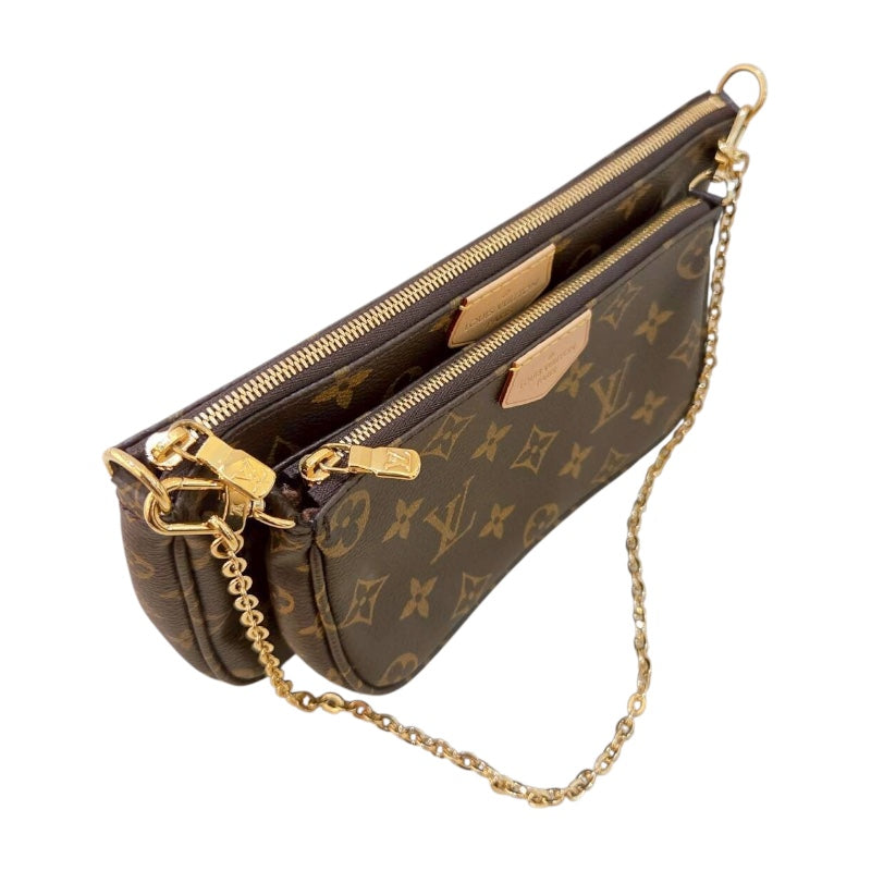ルイ・ヴィトン LOUIS VUITTON ミュルティ・ポシェット・アクセソワール M44840 ブラウン　ピンク モノグラム レディース ショルダーバッグ