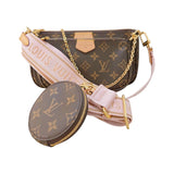 ルイ・ヴィトン LOUIS VUITTON ミュルティ・ポシェット・アクセソワール M44840 ブラウン　ピンク モノグラム レディース ショルダーバッグ