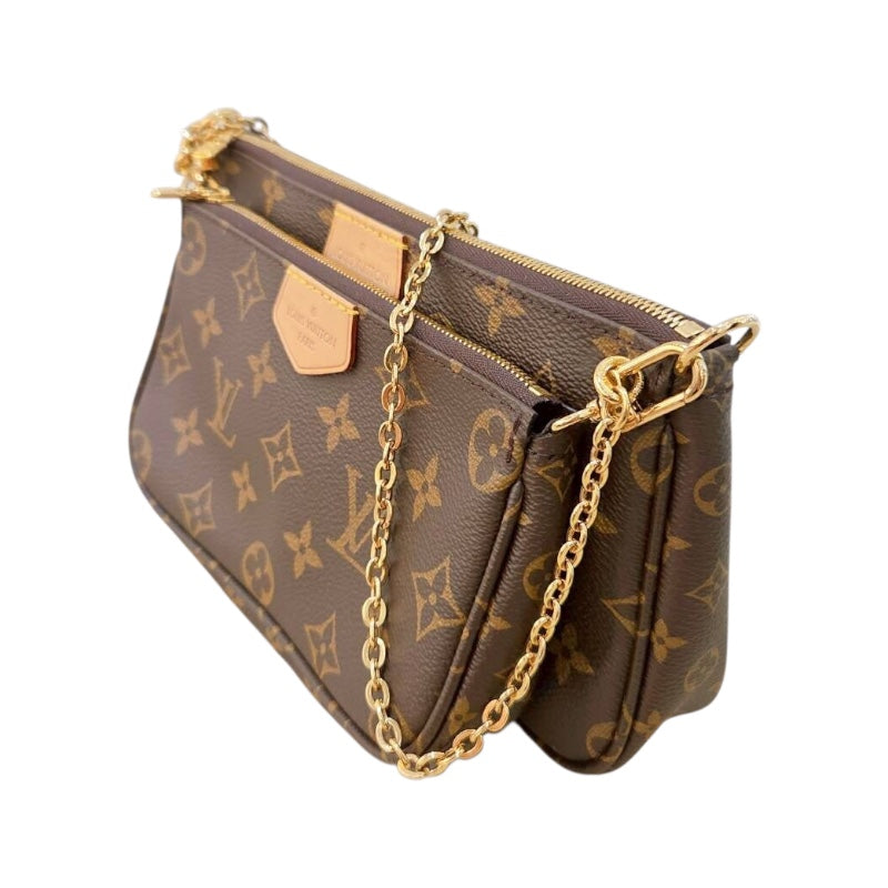 ルイ・ヴィトン LOUIS VUITTON ミュルティ・ポシェット・アクセソワール M44840 ブラウン　ピンク モノグラム レディース ショルダーバッグ