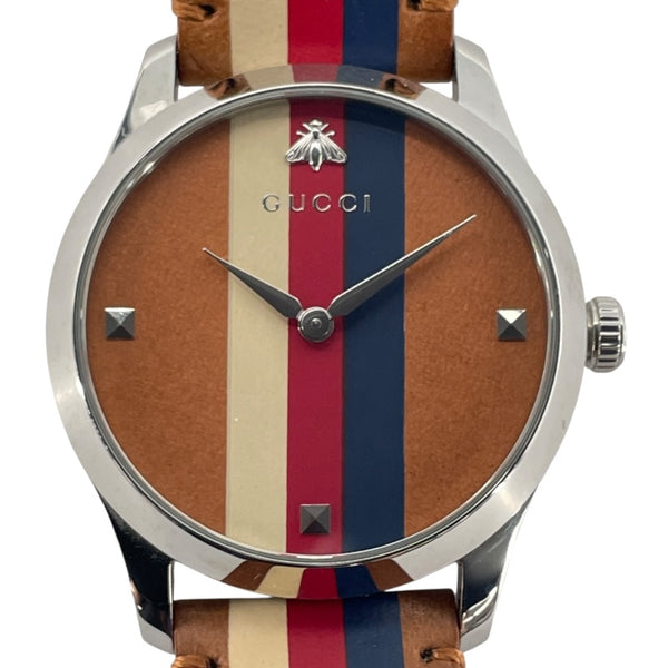グッチ GUCCI Gタイムレス シェリーライン 126.4 マルチカラー SS ユニセックス 腕時計