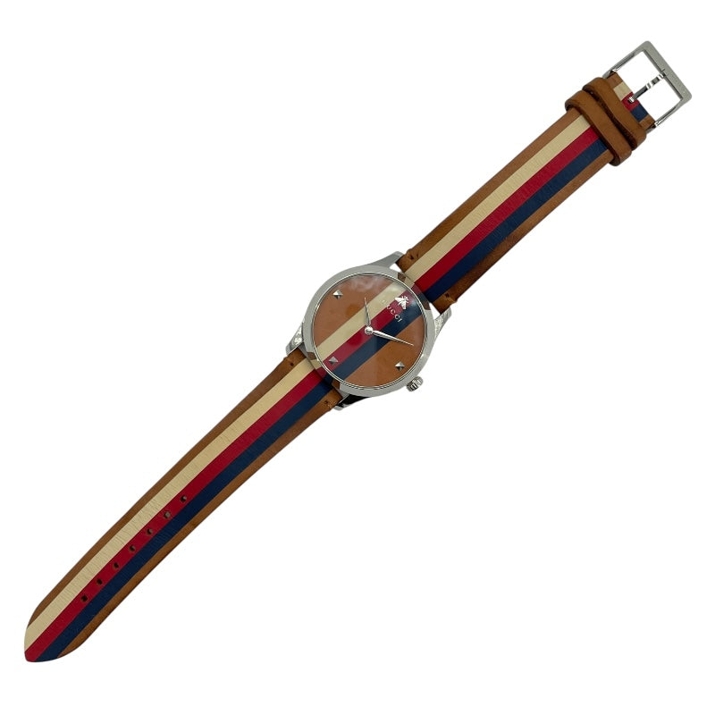 グッチ GUCCI Gタイムレス シェリーライン 126.4 マルチカラー SS ユニセックス 腕時計