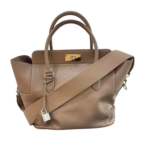 エルメス HERMES ツールボックス26 エトゥープ/シルバー金具 スイフト レディース ハンドバッグ