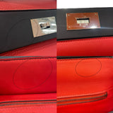 エルメス HERMES サックヴァンキャトル29 Y刻 ルージュビヴォワンヌ・ノワール/シルバー金具 トゴ・スイフト レディース ハンドバッグ