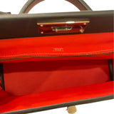 エルメス HERMES サックヴァンキャトル29 Y刻 ルージュビヴォワンヌ・ノワール/シルバー金具 トゴ・スイフト レディース ハンドバッグ