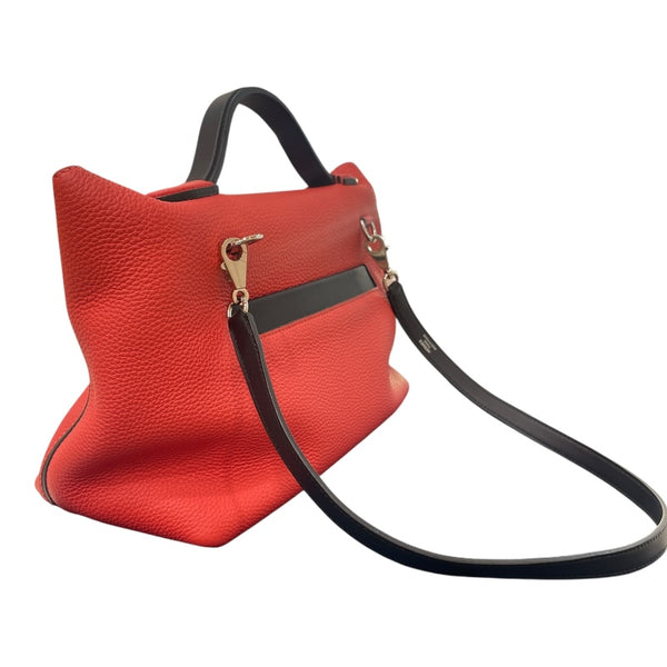 エルメス HERMES サックヴァンキャトル29 Y刻 ルージュビヴォワンヌ・ノワール/シルバー金具 トゴ・スイフト レディース ハンドバッグ
