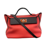 エルメス HERMES サックヴァンキャトル29 Y刻 ルージュビヴォワンヌ・ノワール/シルバー金具 トゴ・スイフト レディース ハンドバッグ