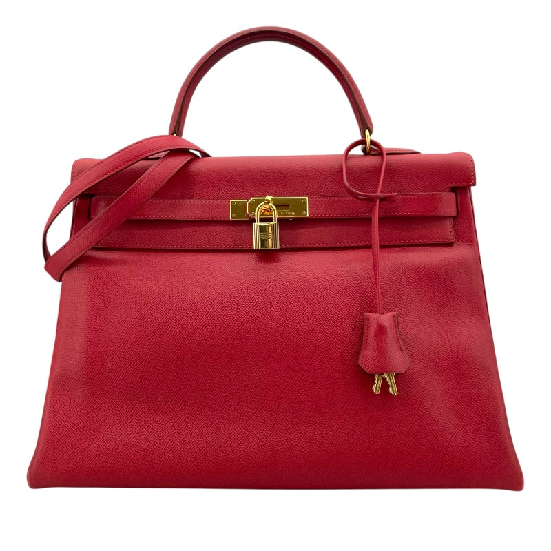 エルメス HERMES ケリー35 〇Z刻印 （1996年製） ルージュヴィフ ゴールド金具 グシュベル レディース ショルダーバッグ