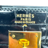 エルメス HERMES ケリー32 外縫い 〇P刻 ブラック GD金具 ポロサス レディース ショルダーバッグ
