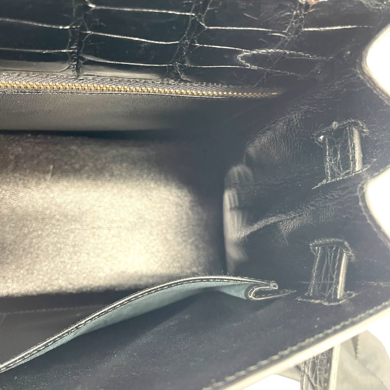 エルメス HERMES ケリー32 外縫い 〇P刻 ブラック GD金具 ポロサス レディース ショルダーバッグ