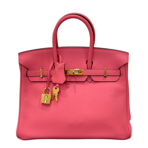 エルメス HERMES バーキン25 A刻 ローズアザレ ゴールド金具 スイフト レディース ハンドバッグ