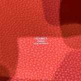 エルメス HERMES ピコタンロックMM エクラ A刻 オレンジポピー/ボルドー シルバー金具 トリヨン/スイフト レディース ハンドバッグ
