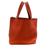 エルメス HERMES ピコタンロックMM エクラ A刻 オレンジポピー/ボルドー シルバー金具 トリヨン/スイフト レディース ハンドバッグ