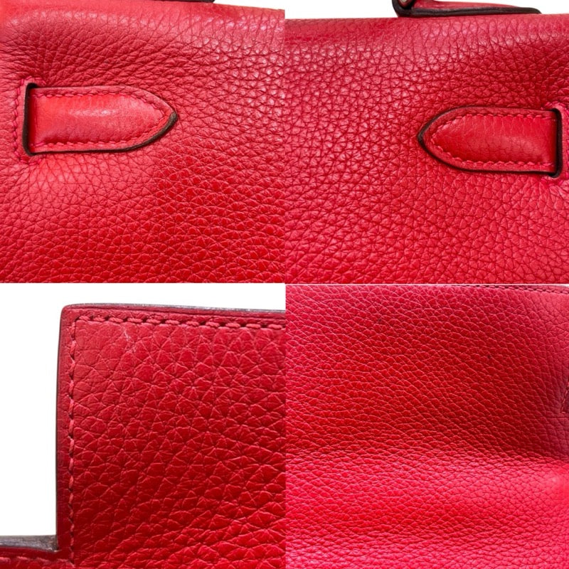エルメス HERMES ケリー32 内縫い T刻印 ルージュカザック・シルバー金具 トリヨン レディース ハンドバッグ