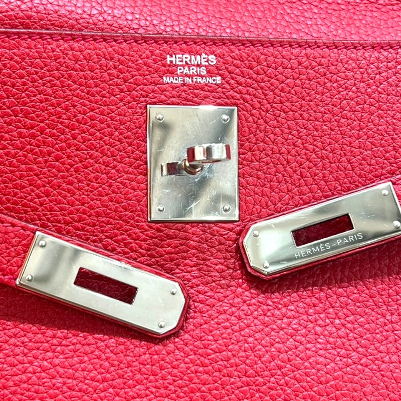エルメス HERMES ケリー32 内縫い T刻印 ルージュカザック・シルバー金具 トリヨン レディース ハンドバッグ