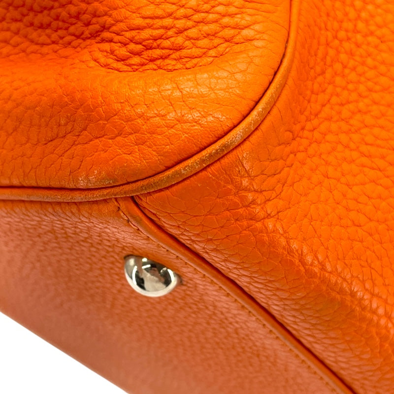 エルメス HERMES パリボンベイ40 □L刻 オレンジ SV金具 トリヨン レディース トートバッグ