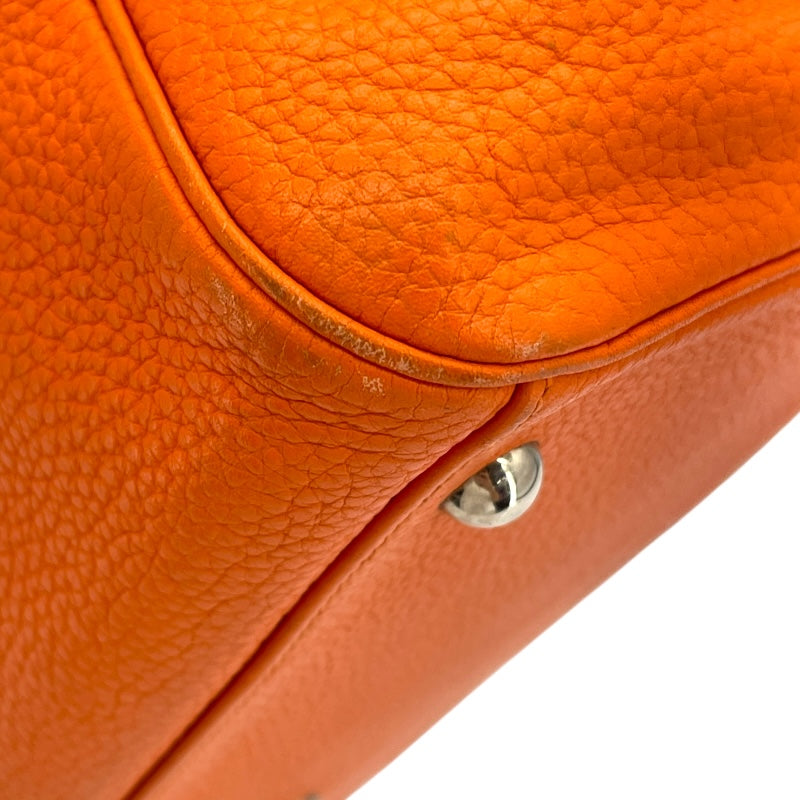 エルメス HERMES パリボンベイ40 □L刻 オレンジ SV金具 トリヨン レディース トートバッグ