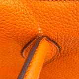 エルメス HERMES パリボンベイ40 □L刻 オレンジ SV金具 トリヨン レディース トートバッグ