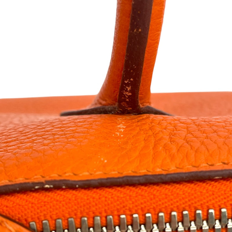 エルメス HERMES パリボンベイ40 □L刻 オレンジ SV金具 トリヨン レディース トートバッグ