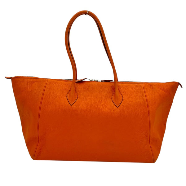 エルメス HERMES パリボンベイ40 □L刻 オレンジ SV金具 トリヨン レディース トートバッグ